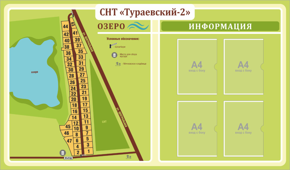 Схема участков садового общества