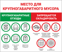 Табличка «Место для крупногабаритного мусора»